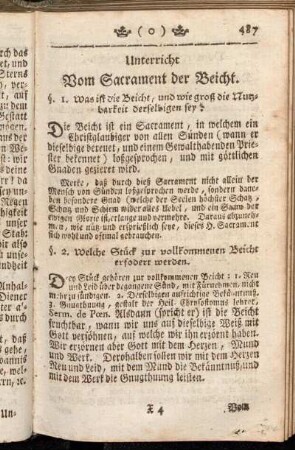 Unterricht Vom Sacrament der Beicht. - Beicht-Spiegel zur general-Beicht.