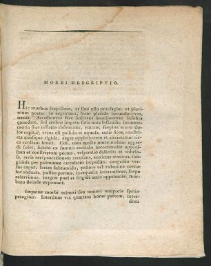 Morbi Descriptio