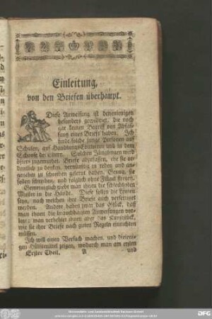 Einleitung von den Briefen überhaupt.