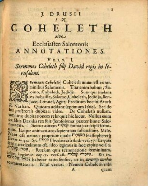 Annotationes in Coheleth