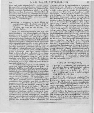 Atlas für Schulen und zum Selbstunterricht. Bearbeitet von K. F. V. Hoffmann. Erste Hälfte. Stuttgart: Hoffmann 1833