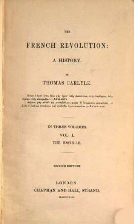 The French Revolution : a history, 1. The bastille