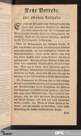 Neue Vorrede zur zwoten Ausgabe