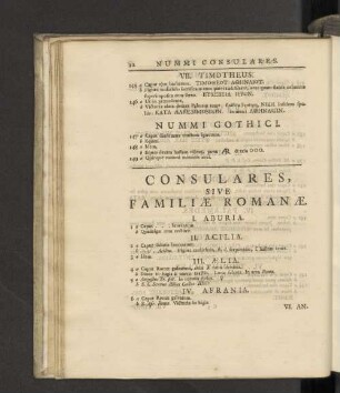 Consulares, sive familiae romanae.