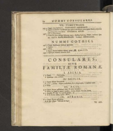 Consulares, sive familiae romanae.