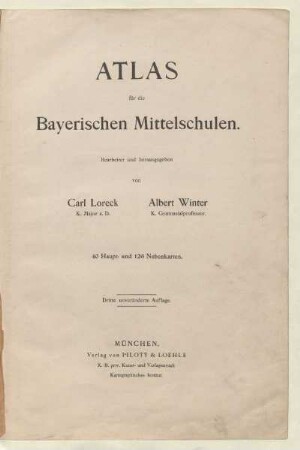 Atlas für die bayerischen Mittelschulen