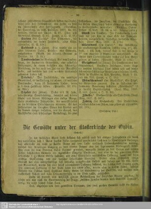 Die Gewölbe unter der Klosterkirche des Oybin