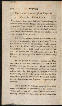 374-403, Drey und zwanzigstes Kapitel. Von der Ernährung.