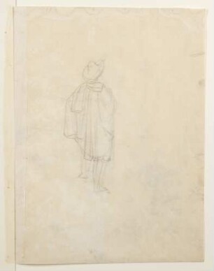 Rückenfigur mit Radmantel