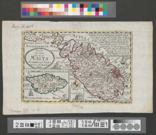 Karte von denen Inseln Malta Comino und Gozo