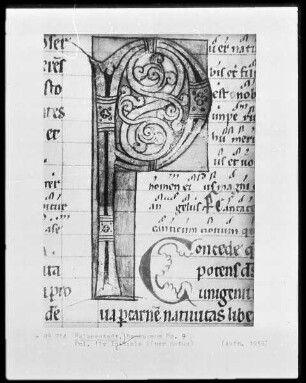 Missale, Ms. 9, folio 11 verso, Initiale P(uer natus)