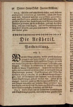 Die Aesthetik.