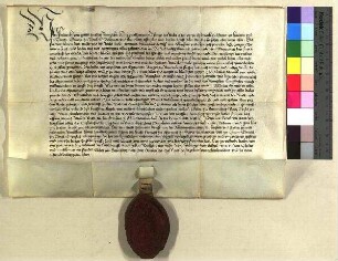 Sebolt, Abt des Egidien Klosters zu Nürnberg, vidimiert einen Kaiserlichen Lehenbrief d. d. 1444. VIII. 20.