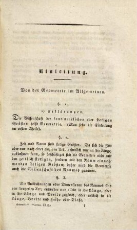 Die reine und angewandte Elementar-Mathematik : ein vollstaendiges Lehrbuch zum Selbstunterrichte und zum Gebrauche bey Vorlesungen in Civil- und Militaerschulen, 2. Die reine und angewandte Elementar-Geometrie : mit IV Steintafeln