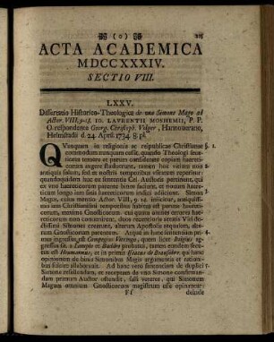 Sectio VIII. [D. XXXI. Aug.]