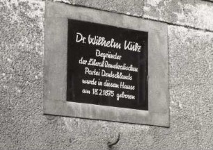 Gedenktafel für Dr. Wilhelm Külz