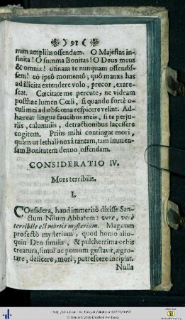 Consideratio IV. Mors Terribilis.