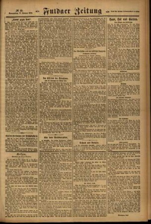 Zweite Ausgabe vom Donnerstag, den 17. Januar 1924.