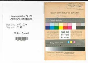 Entnazifizierung Arnold Ochel , geb. 04.11.1902 (Ingenieur)