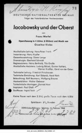 Jacobowsky und der Oberst