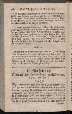II. Abtheilung. Gebrauch der Pronominum possessivorum.
