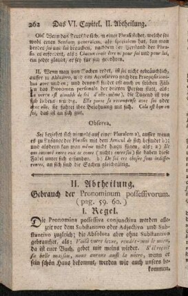 II. Abtheilung. Gebrauch der Pronominum possessivorum.