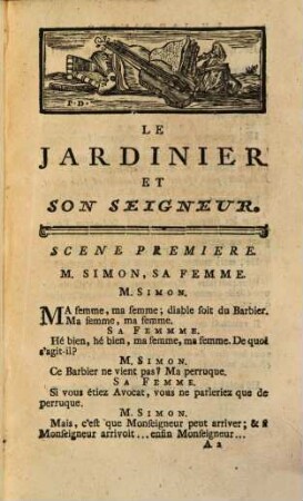 Le Jardinier Et Son Seigneur : Opéra Comique En Un Acte en Prose, mêlé de morceaux de Musique