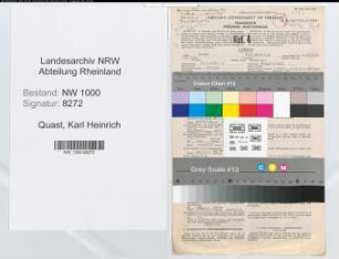 Entnazifizierung Karl Heinrich Quast, geb. 20.04.1910 (Mathematiker)