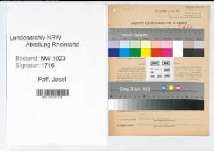 Entnazifizierung Josef Paff , geb. 09.02.1894 (Verw.Angest.)