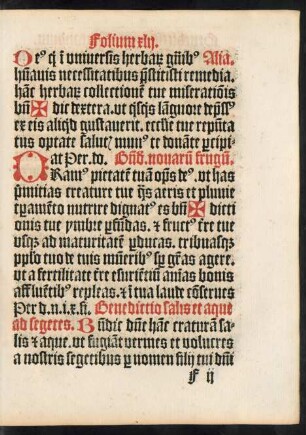Benedictio salis et aque ad segetes.