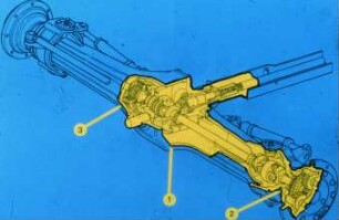 Schemazeichnung: Traktor, Allradtraktor, Antriebs- und Anbausystem, Bauart