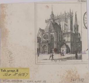 Ansicht des Domes zu Meißen, Lithographie, um 1850 : Dom zu Meissen. - [S.l.] , [um 1850]. - 1 Kunstbl. : Lithogr. ; 7 x 9 cm