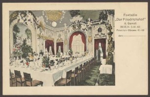 Ansichtskarte Festsaal Friedrichshof, Friedrichstraße