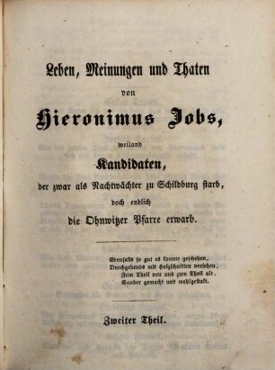 Die Jobsiade : Ein grotesk-komisches Heldengedicht in drei Theilen von Carl Arnold Kortum, 2