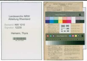 Entnazifizierung Thyra Hamann , geb. 30.10.1910 (Lehrerin)