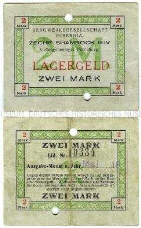 Gefangenenlagergeld Dorneburg (Herne-Eickel), Zeche Shamrock 2 Mark