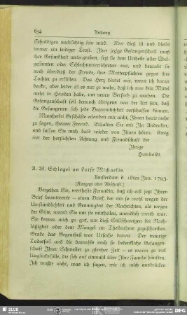 August Wilhelm von Schlegel an Luise Wiedemann, Amsterdam, 18.06.1793