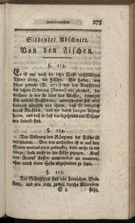 Siebenter Abschnitt. Von den Fischen