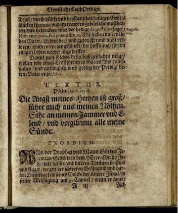 Textus. Psalm. 25. v. 17, 18.