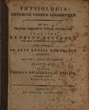 Physiologia systematis vasorum absorbentium