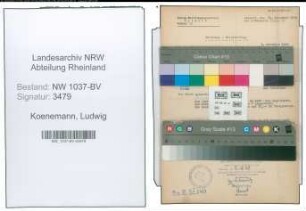 Entnazifizierung Ludwig Koenemann , geb. 09.05.1897 (Filmtheaterleiter)