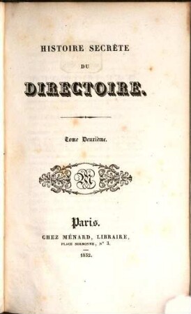 Histoire secrète du Directoire, 2