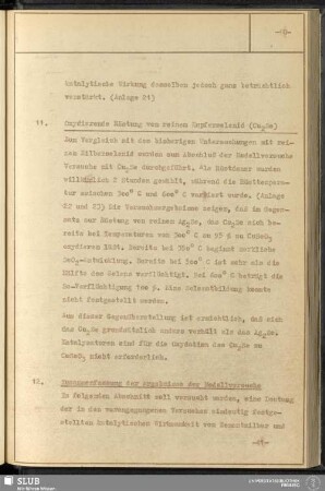 11. Oxydierende Röstung von reinem Kupferselenid (Cu2Se)