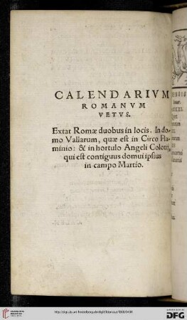 Calendarium Romanum Vetus