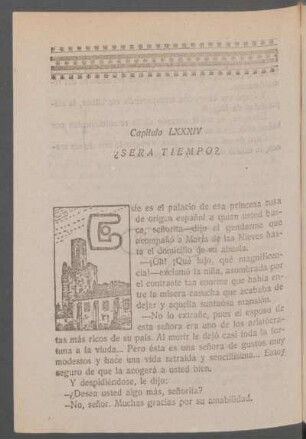 Capítulo LXXXIV - ¿Será tiempo?