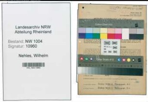 Entnazifizierung Wilhelm Nehles , geb. 16.01.1896 (Lokfuehrer)