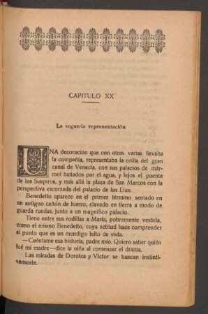Capítulo XX - La segunda representación