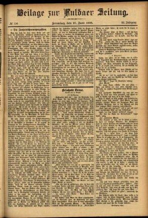 Zweite Ausgabe vom Sonntag, den 16. Juni 1895.