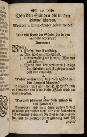 145-171, Von den Suenden, die in den Himmel schreyen