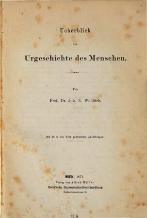 Ueberblick der Urgeschichte des Menschen